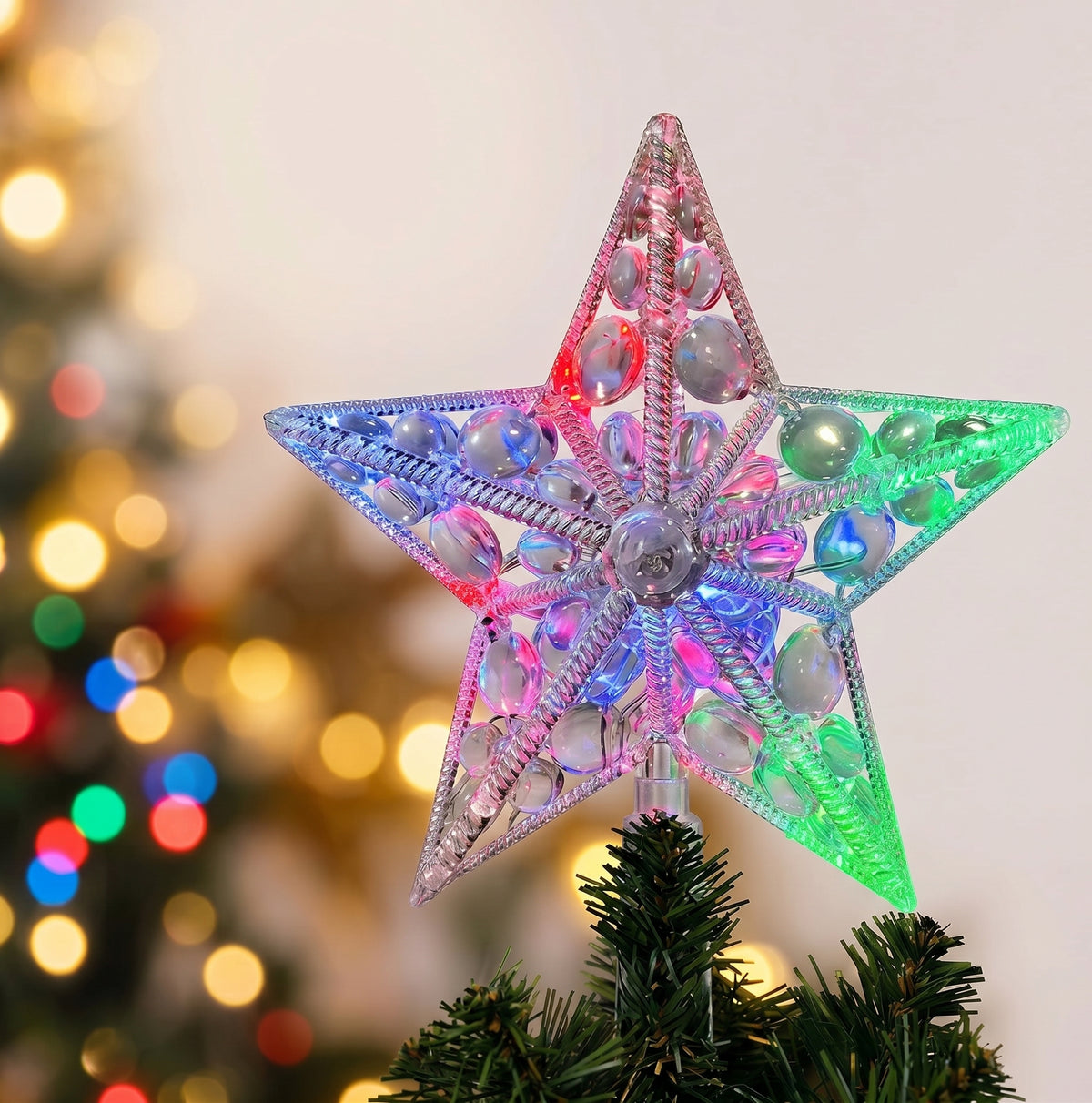 Estrella punta de árbol 15 cm
