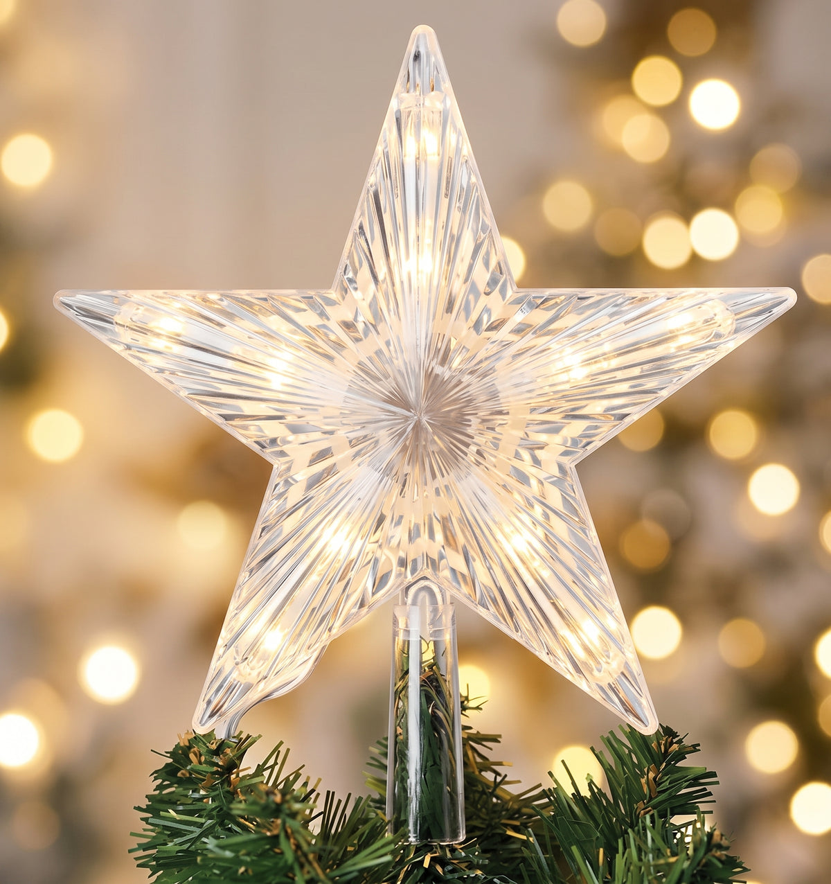 Estrella punta de árbol 22 cm