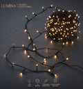 Luz lineal x 100 bombillos cable verde bolsa
