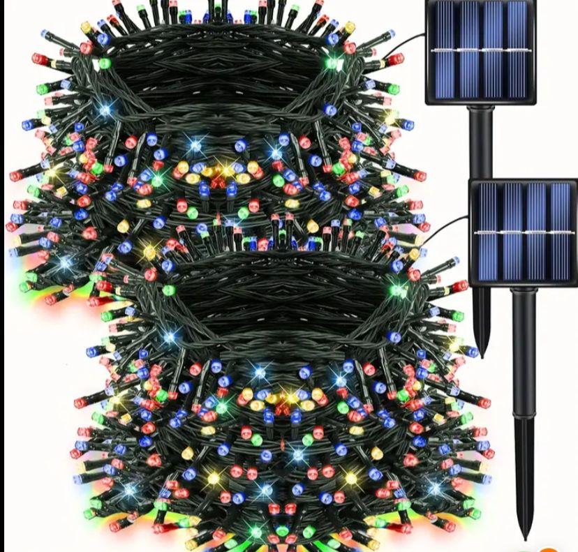 Solar x 200 bombillos, cable verde