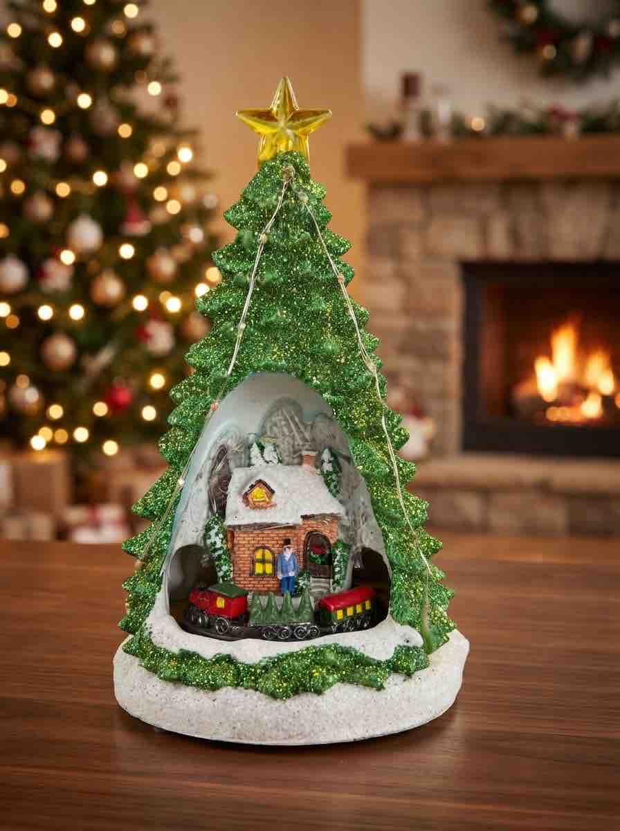 Adorno de Navidad Árbol con luces y música 23 cm  (REF: 2309)