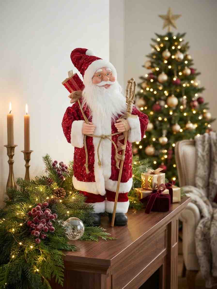 Papá Noel con música y movimiento 60 cm REF: LCE269124